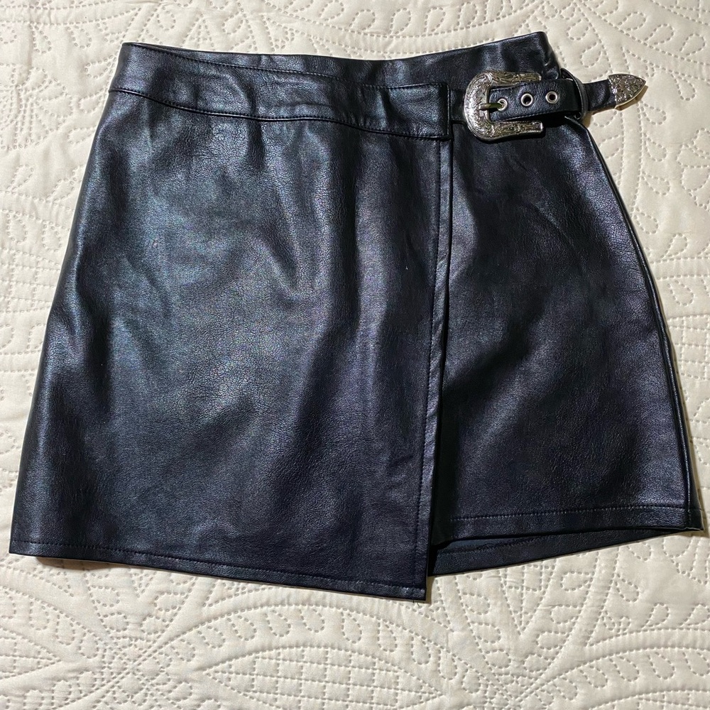 Black Leather Mini Skirt